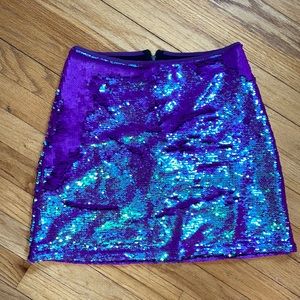 Purple Sequin Skirt
